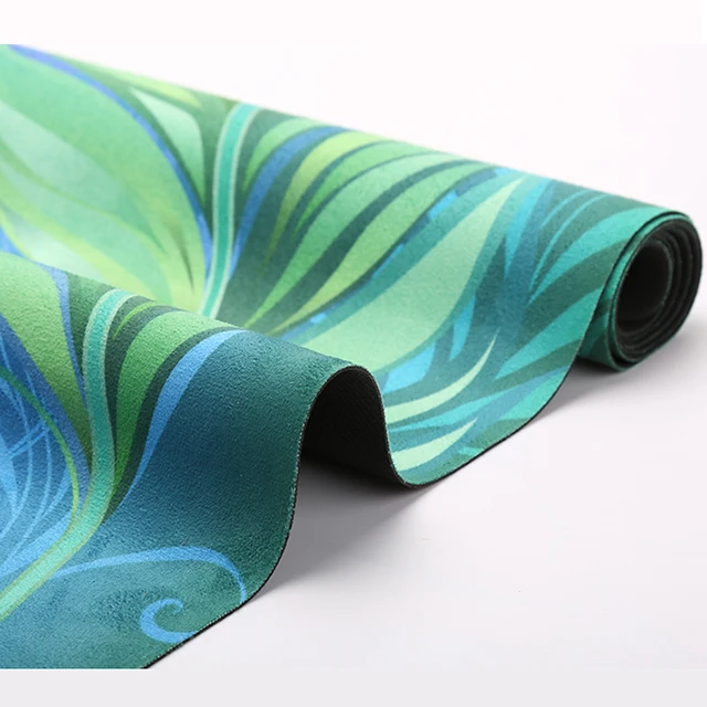 Factory Supplier eco friendly natural rubber yoga mat custom print customized printed high density mats with designs