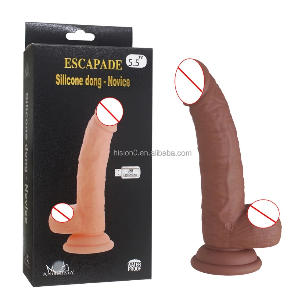 5.5' 19cm Best Big Escapade Silicone Dong Novice Soft Silicone USB Charging Private Vibrating Dildo