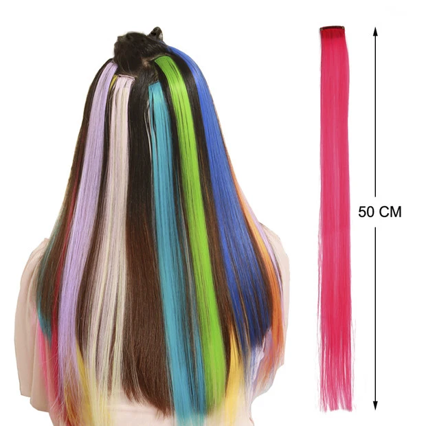 AliLeader Synthetic Colored Hair Extension With Clips