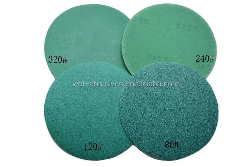 6 Inch Grit 240 Green Korea Film Abrasive Sanding Disc For Marble Polishing