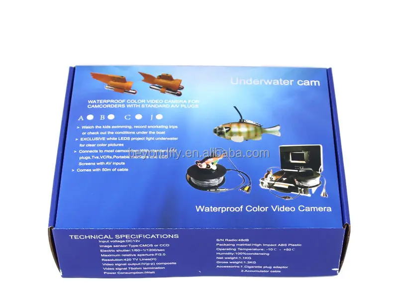 
Color CCD underwater camera fishing camera CR006J 20m to 300m cable 