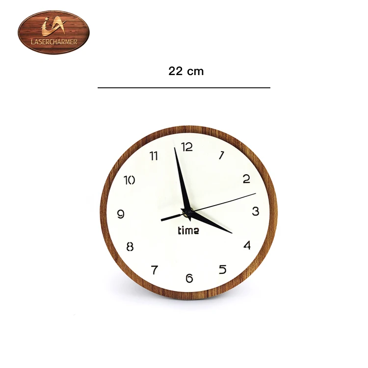 laser cut exquisite garnishry wooden craft circular shape wall clock