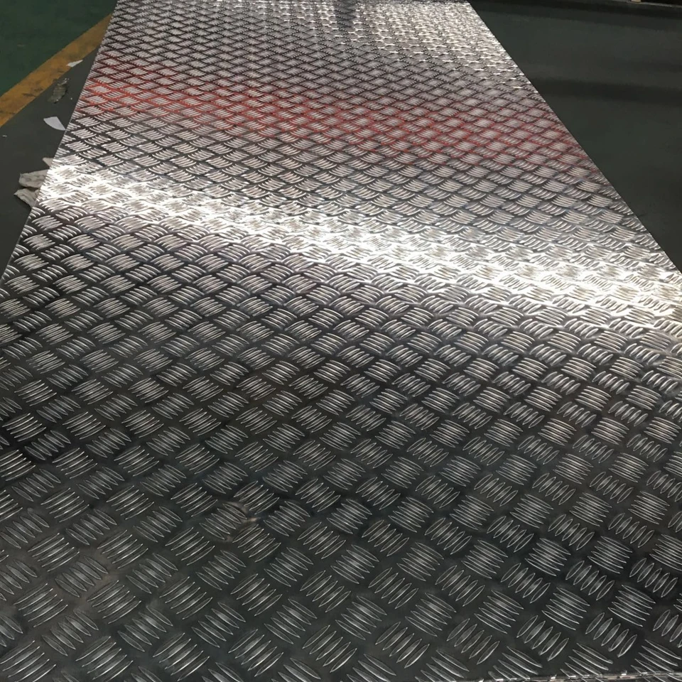 Stock aluminium checker plate big 5 bars patterned material for walking floor trailer