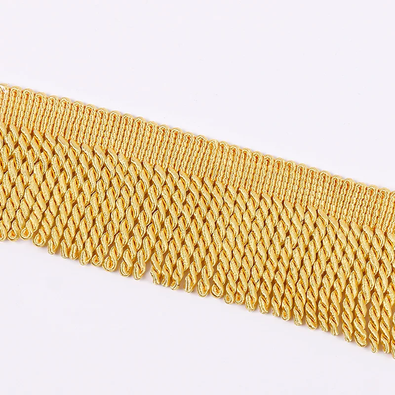 Best Selling 9CM Gold Bullion Tassel Fringe Trim For Curtain Accessories