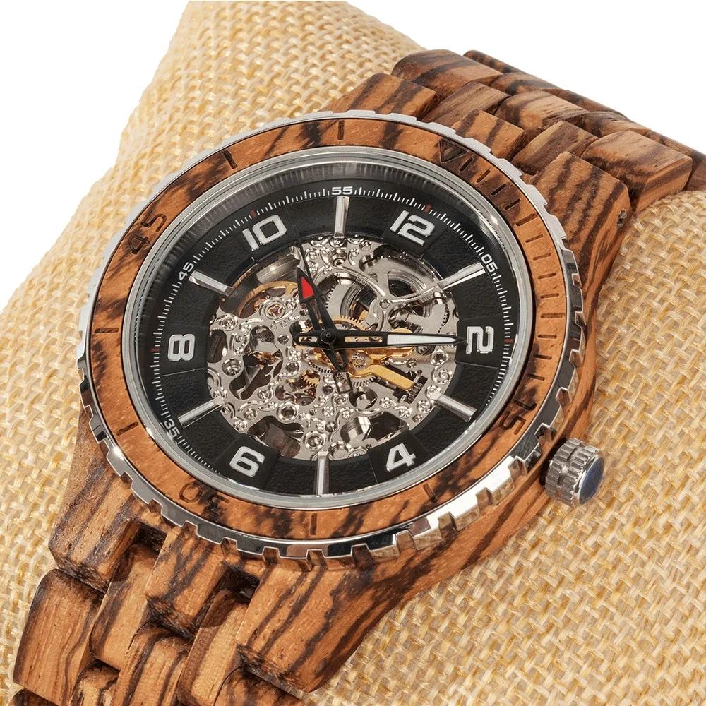 New Trendy Brand Your Own Logo Steel Circle Wood Watch