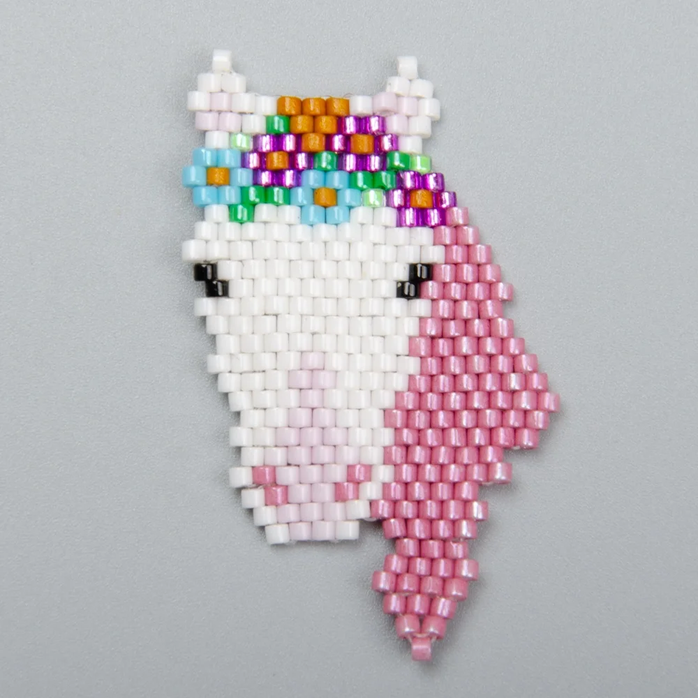 Moyamiya wholesale miyuki stone beads handmade charms jewelry  pendants charms unicorn pendant necklace