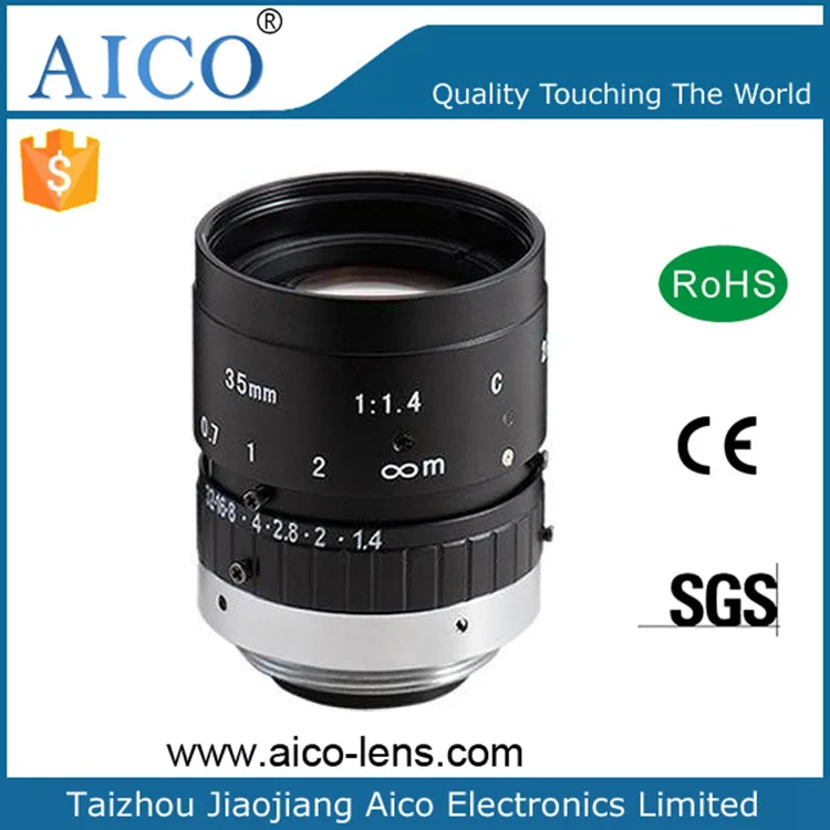 Объектив видеонаблюдения 35 мм, 2/3 дюйма, Fno 1,4 F1.4, 2 Мп, 35 мм