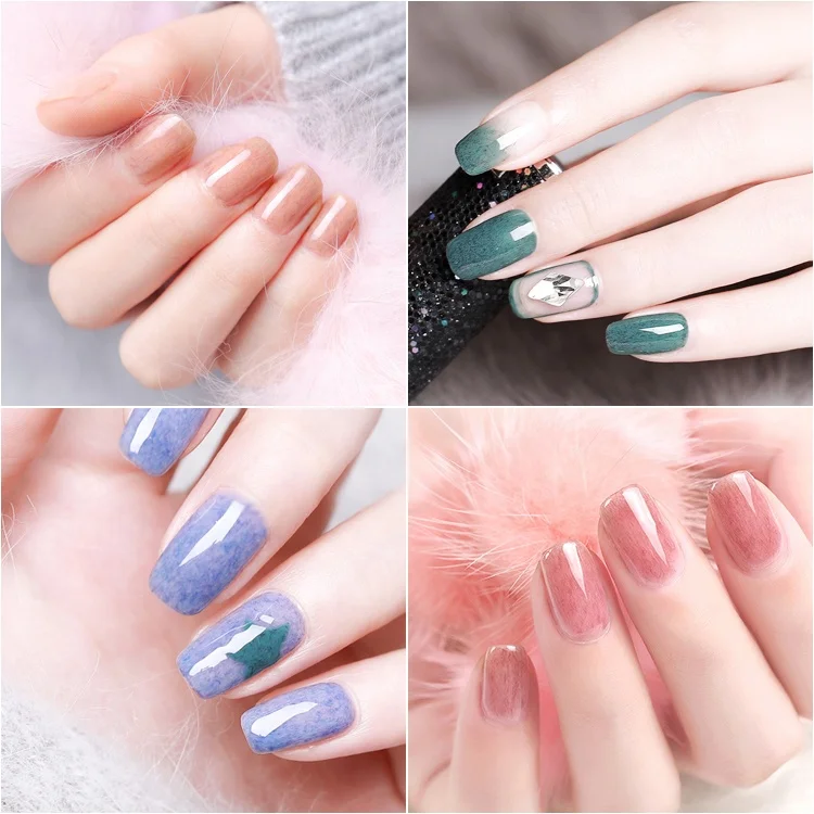 Fur Effect Gel Varnish Plush Velvet Gel Polish Soak Off UV Gel Lacquer Fur Nail Polish for Nails Manicure