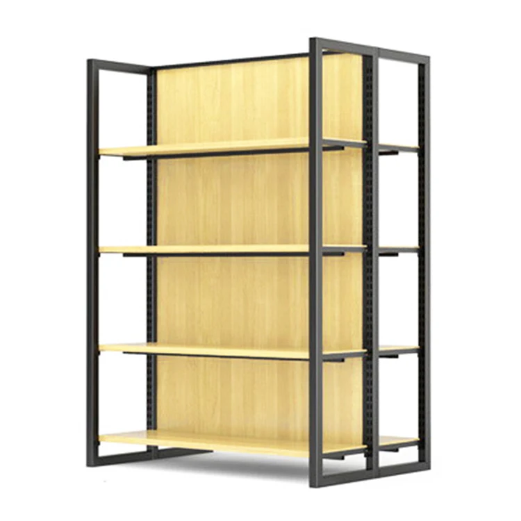 Elegant Design Boutique Shop Display Wooden Gondola Shelving