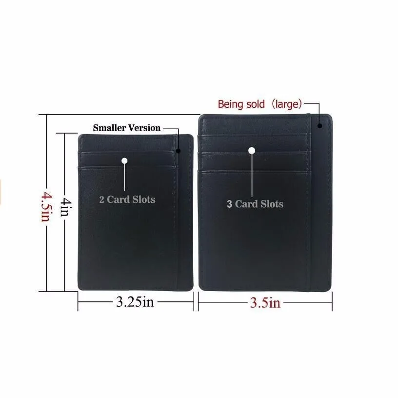 Мужской тонкий кошелек из натуральной кожи с RFID-блокировкой коричневого цвета