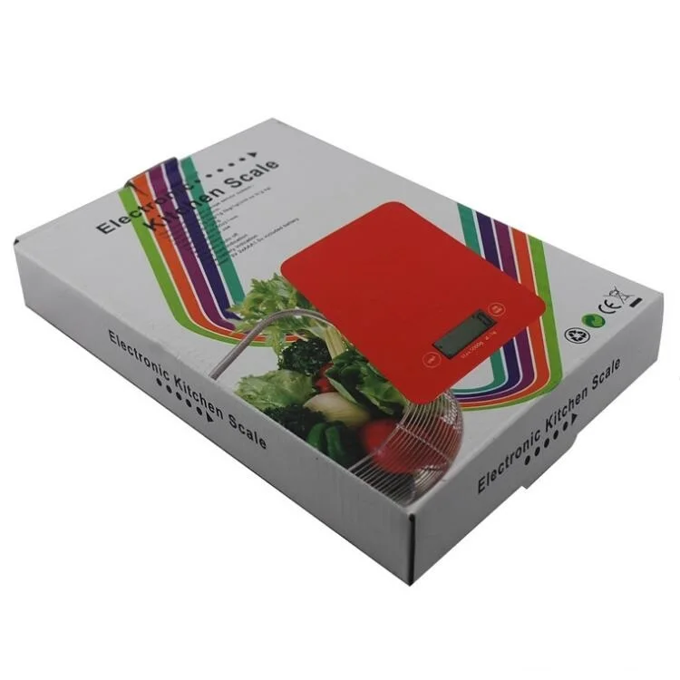Customized color and digital scale type battery LED 5kg digital kitchen scale