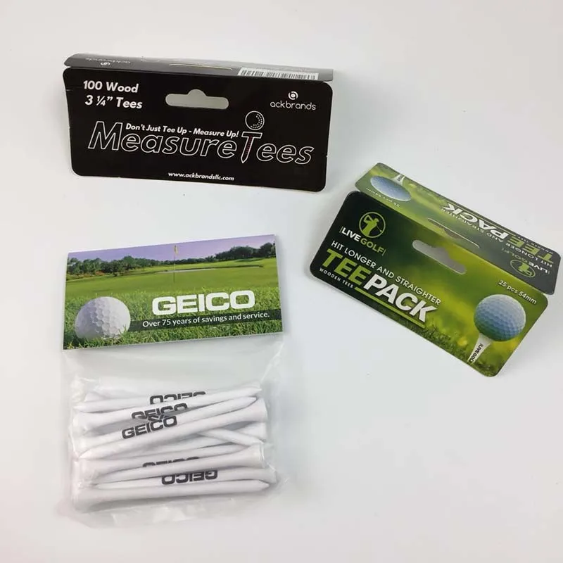 Colored Long Wooden Golf Tees