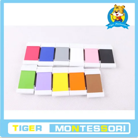 Сенсорные Образовательные Игрушки: Монтессори Материал Цвета Таблетки Другие деревянные детские игрушки