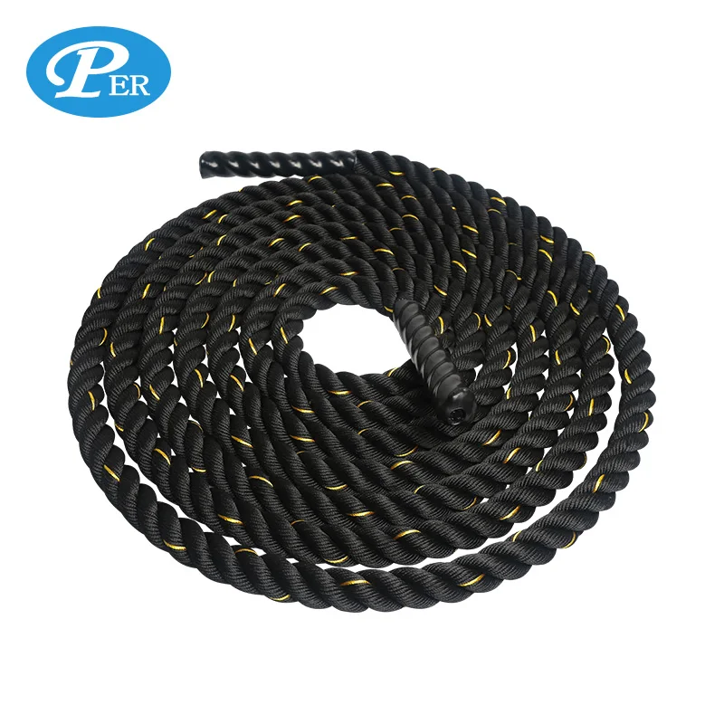15 m gym cross fitness 3strand twist battle rope for sale
