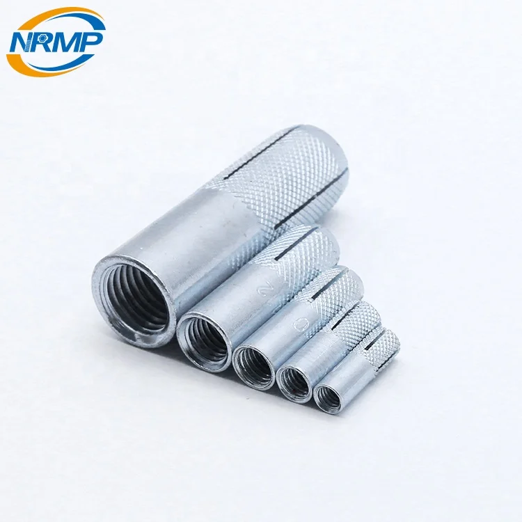 
Factory price M8 M12 M24 knurled brass drop in anchor 