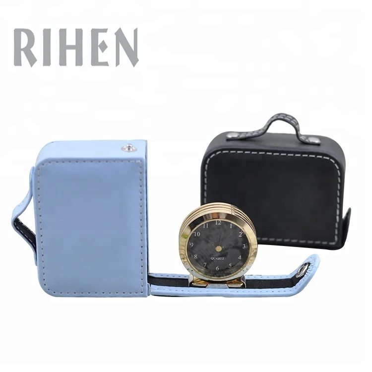  Мини-будильник из ПУ кожи для путешествий