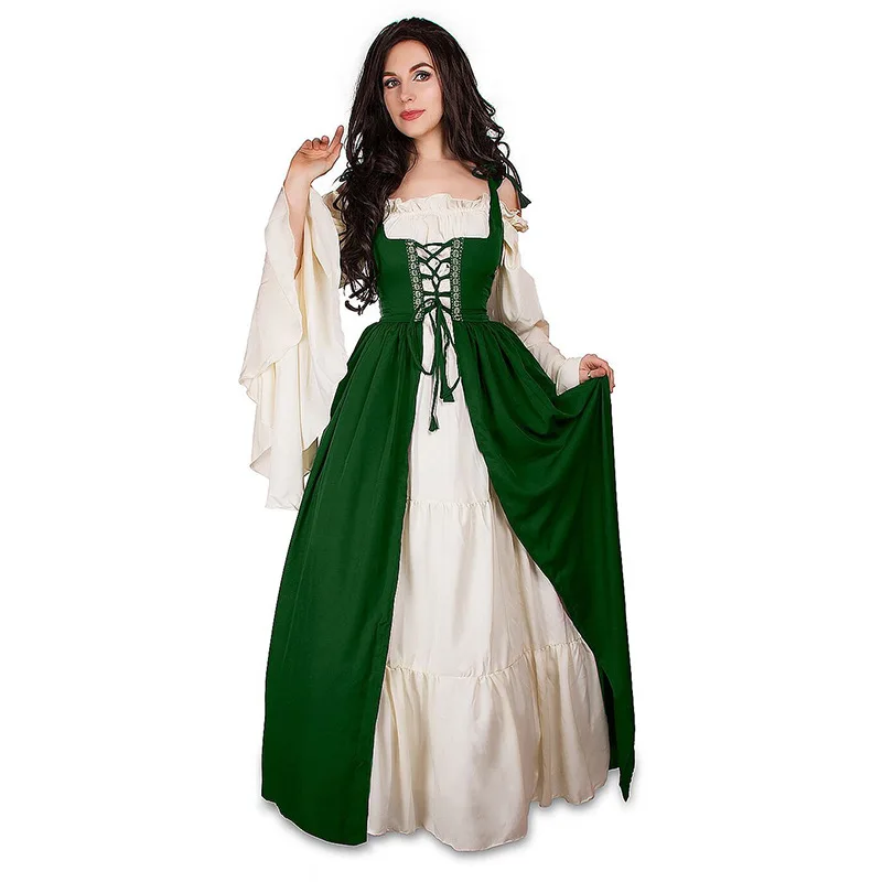 Women Palace Carnival Party Disguise Princess Medieval costume dress Coldker