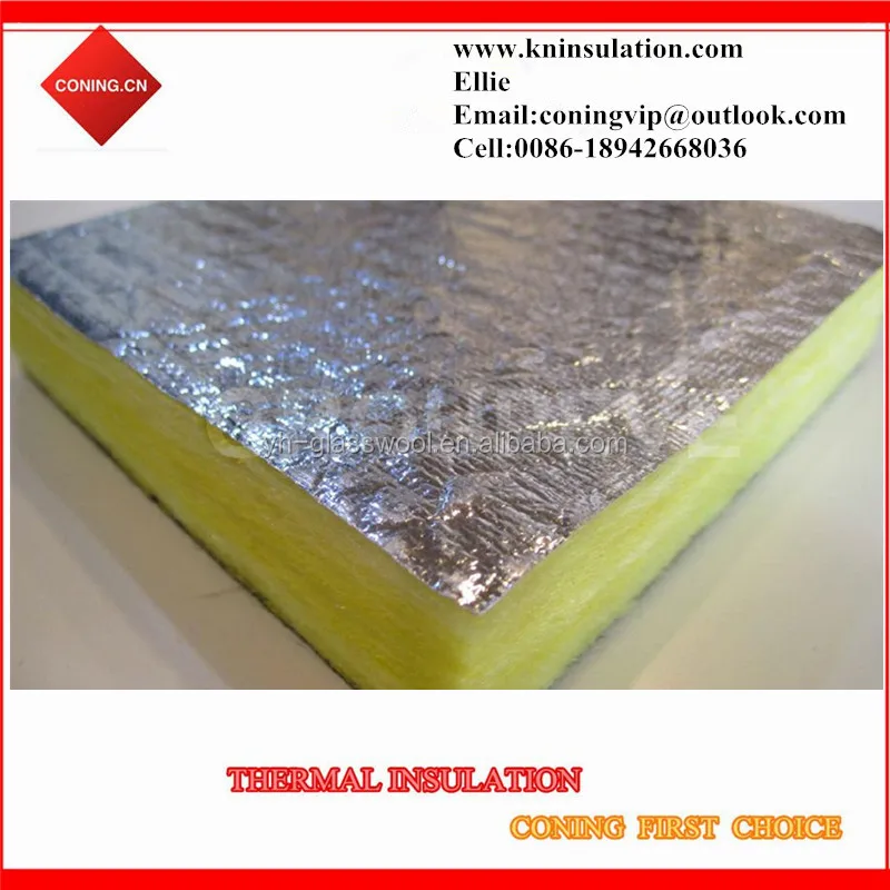 Acoustic and soundproof Glass wool with black veil