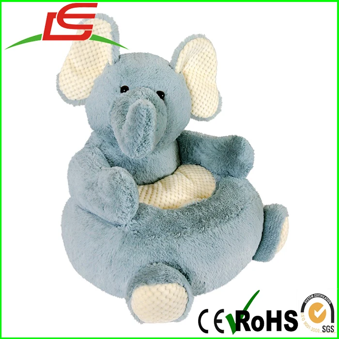 Handmade soft elephant baby plush animal sofa chair