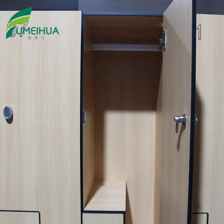 Factory Price Wood Grain Color HPL Locker for Fitness Club