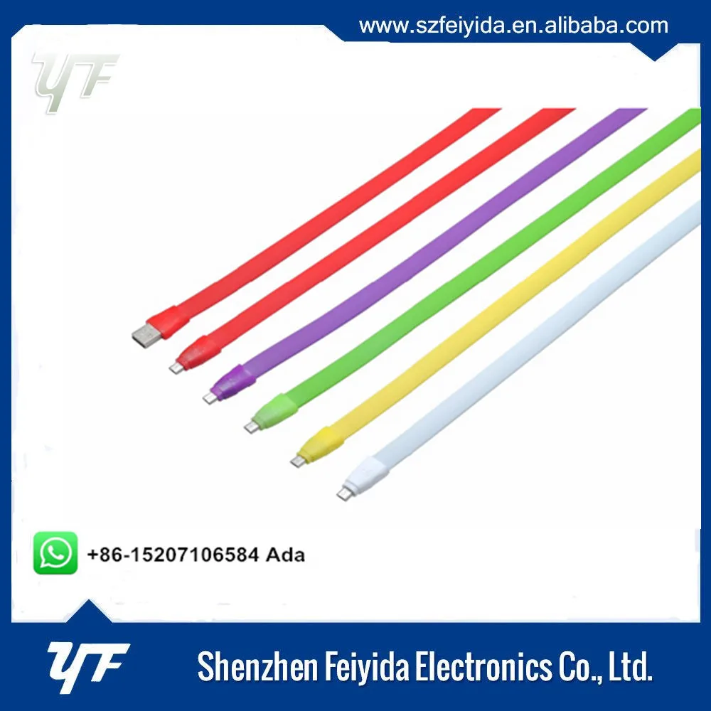 USB Cable Dongguan Noodle Aluminum Charging 10ft Micro USB Cable