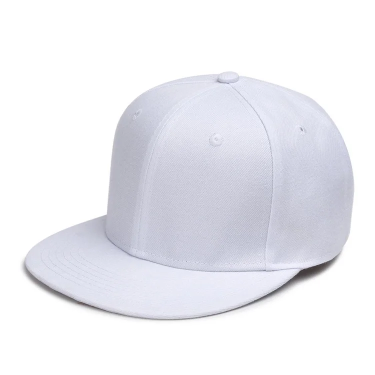 Fashion custom made mens plain hip hop 6 panel flat brim blank snap back hats