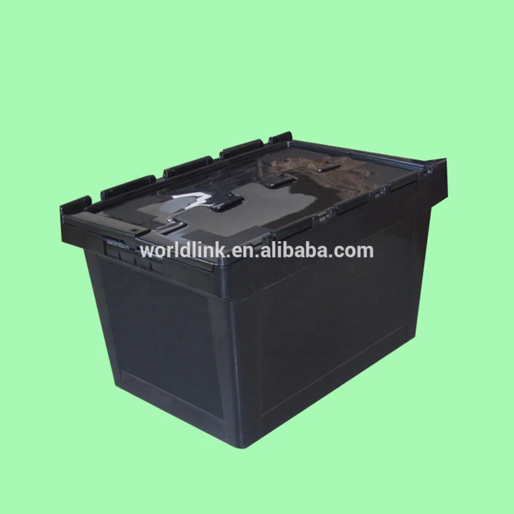 With Lid Transport Moving Plastic Tote Box For Sale