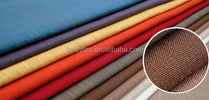 
wholesale China manufacturer faux Linen sofa curtain blackout bonded fabric for home textile furniture upholstery textile fabric 