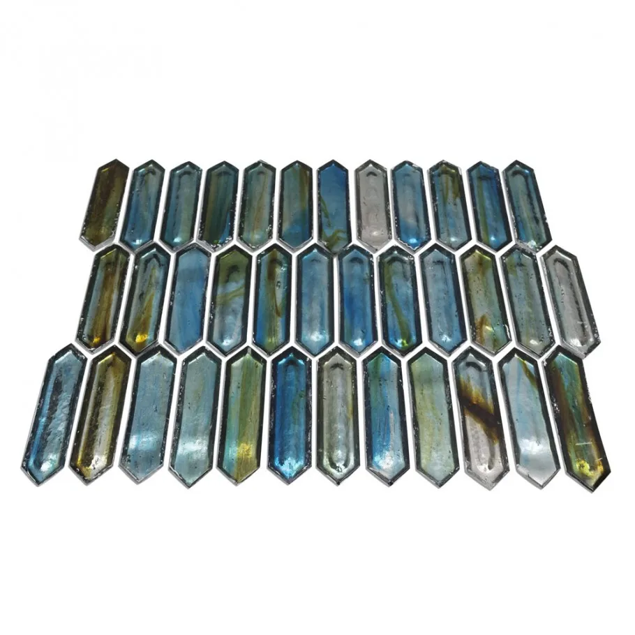 blue and green glass mosaic tile