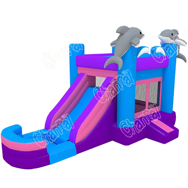 Commercial unicorn bounce house slide obstacle bouncer jumper  warehouse popular inflatable jumping castle  Combo