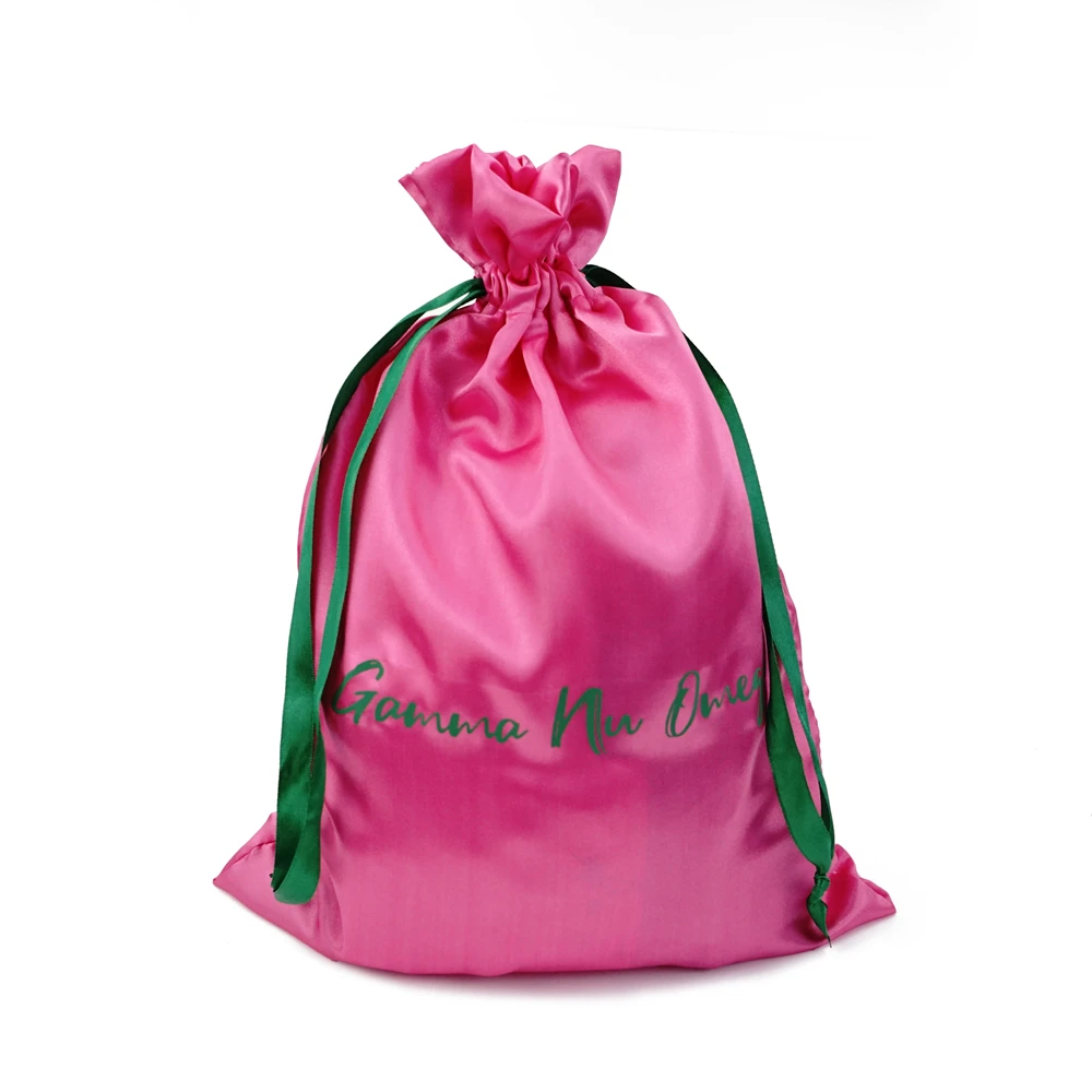 Pink Satin Drawstring Bag, Satin Jewelry Pouch