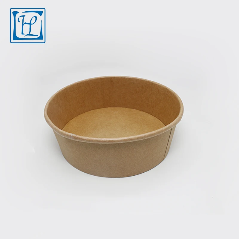 
Chinese manufacturer direct sale disposable round kraft paper bowl 
