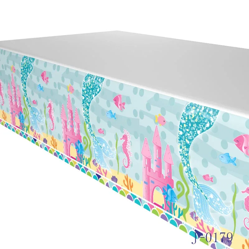 Тарелка Русалочка для дня рождения, украшения для вечеринки, принадлежности для вечеринки с маленькой русалочкой