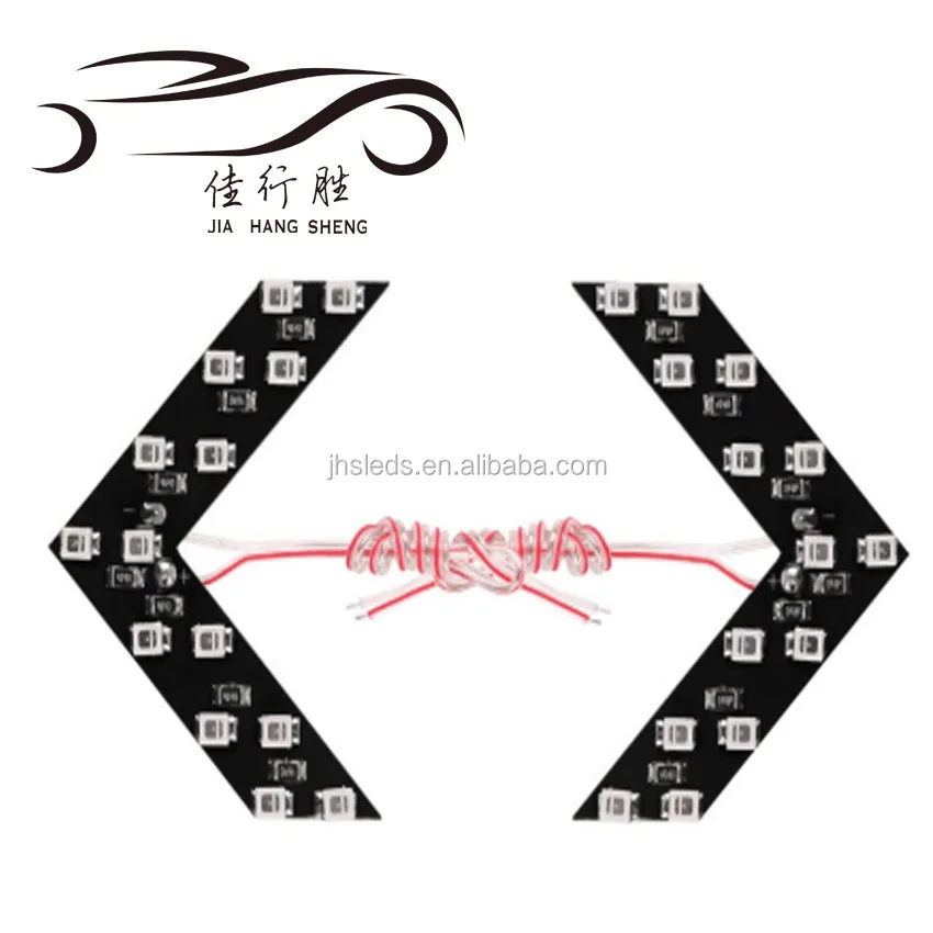 Стайлинг автомобиля 14SMD светодиодная стрелка световая панель автомобильное боковое зеркало сигнал поворота Автомобильное зеркало заднего вида Световой индикатор