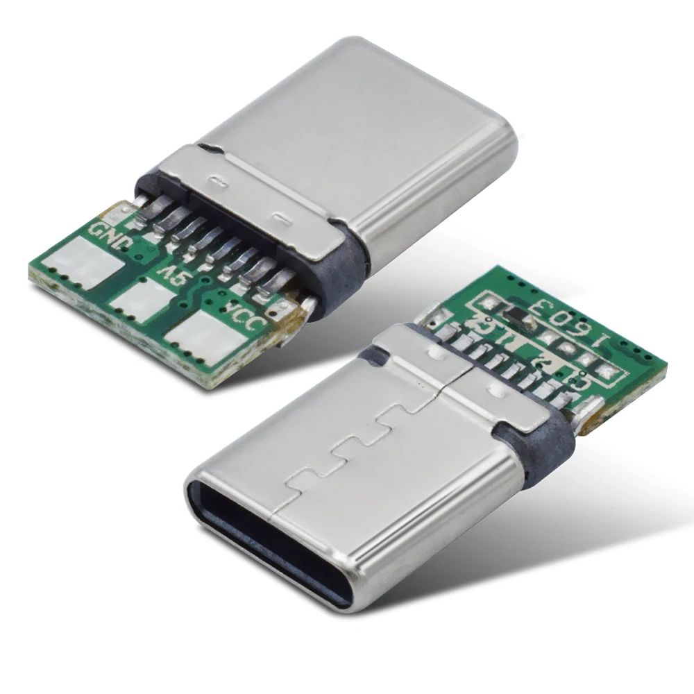 
Factory 3.1 USB C Type Connector Male 3 Pin Solder with PCB Mount Jack Plug 