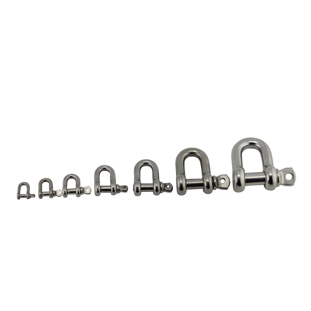 High Quality SS304/316 Captive Screw Pin US Type D Shackle