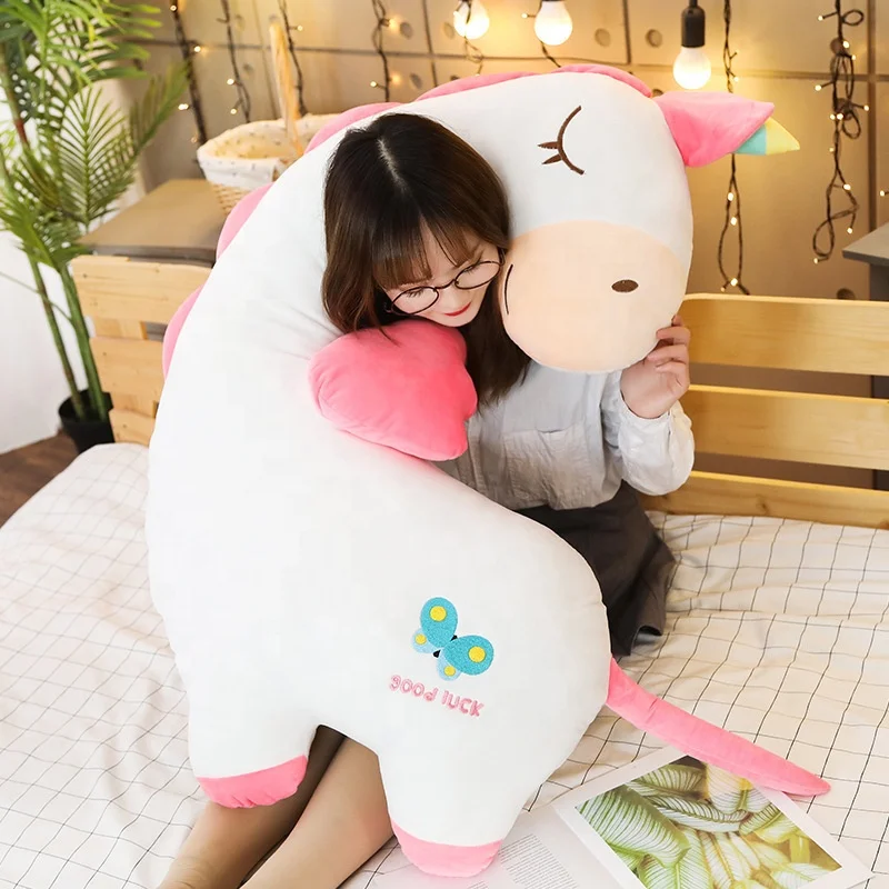 CUSTOM boyfriend long pillow flamingo gift Cartoon animal strip pillow unicorn dinosaur plush toy DOLL