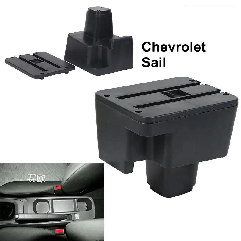 For chevrolet Sail armrest box center Storage box with cup winner ashtray interior car-styling accessories parts 2010-2013