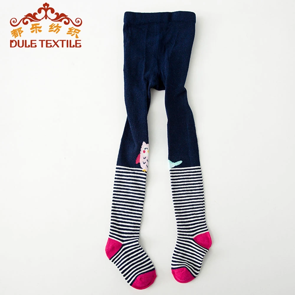 Cute stripes cartoon children new baby kids girls gray legging