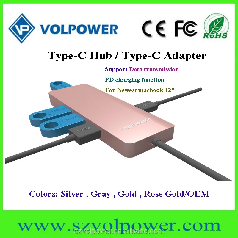 Новый 2017 трендовых продуктов в лучшей цене VP-H01 USB 2.0 3.0 4 порт USB С HUB с PD функция зарядки и передачи данных передачи