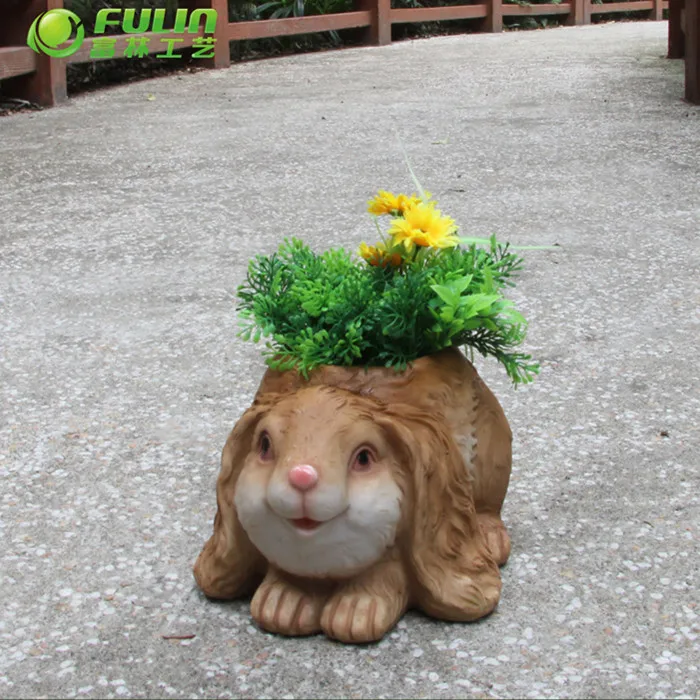 resin garden ornament fairy statue orchid flower pot