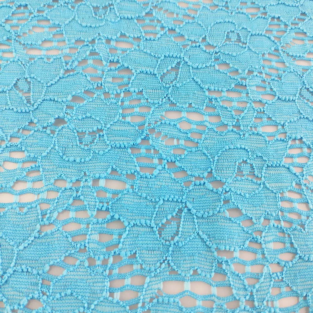 
2021 news-style dentelle 92%nylon 8%spandex elastic rose multi color lace fabric in rolls 