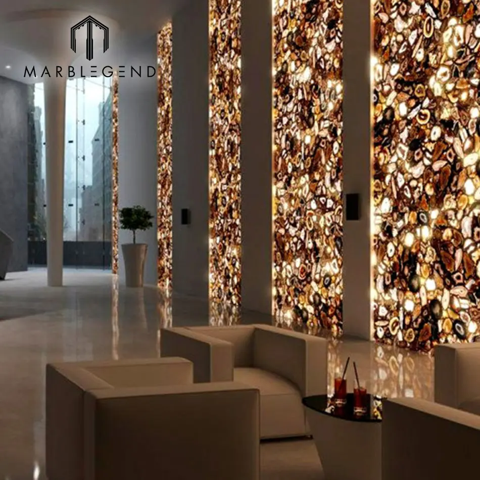 
Luxury Home Decoration Backlit Agate Slab 
