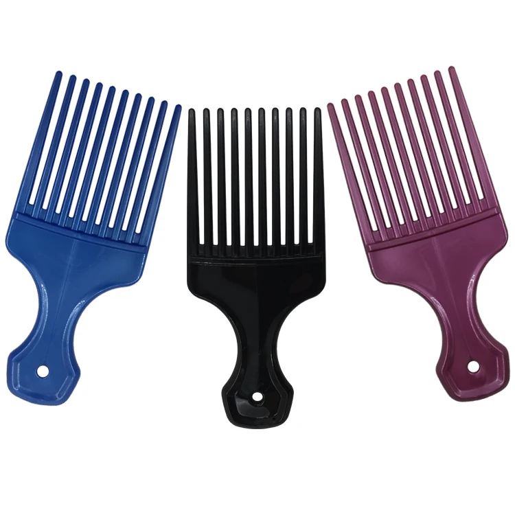 Парикмахерские парикмахерские маленькие пластиковые индивидуальные расческа для волос с принтом афро расческа
