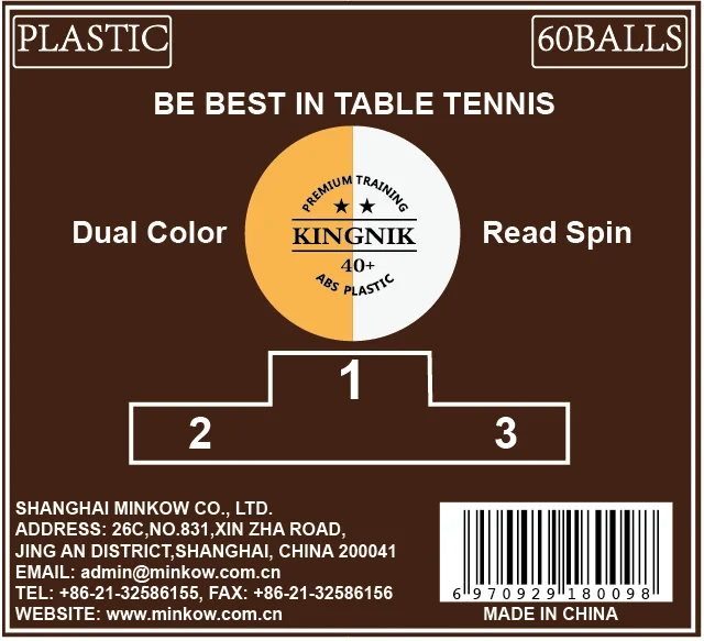 
Good bounce KINGNIK 2 star premium training table tennis ball (dual color) 