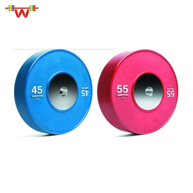 Hot selling durable rubber bumper plate competition barbell weight lifting plates