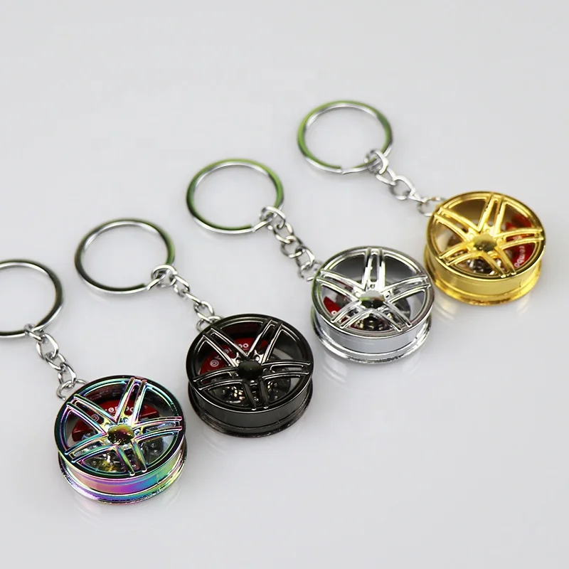 
s600 s63 s65 cl63 AMG RS wheel hub keyring auto rim JDM Keychain with disc brake 
