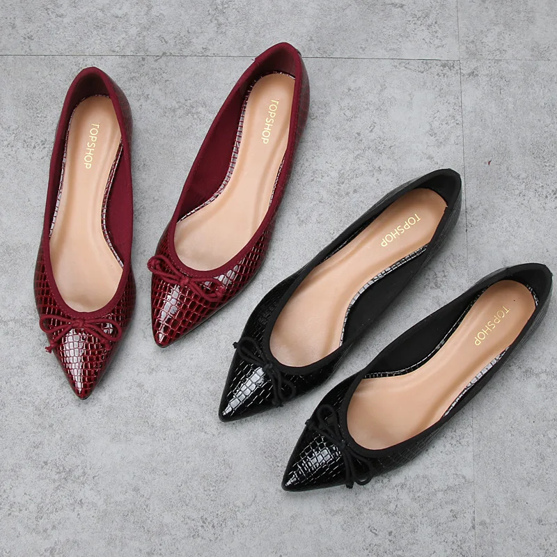New arrival lady hot selling beautiful flat ballet woman comfortable casual job shoes