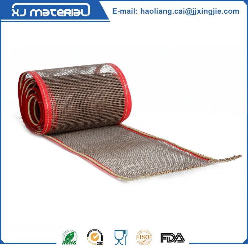 Птфэ / тефлон покрытием из стекловолокна открыты сетка конвейерной ленты / 4 * 4 мм