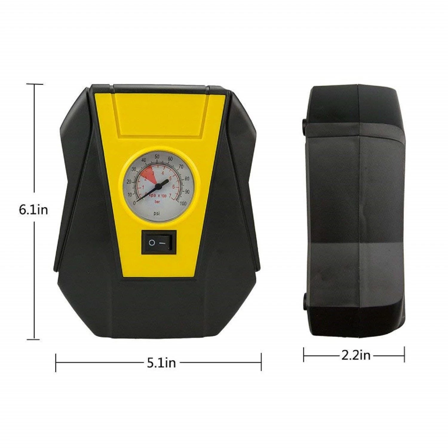 CAR AIR COMPRESSOR W/ Gauge 12V Auto Pump 100PSI Portable Electric Tire Inflator